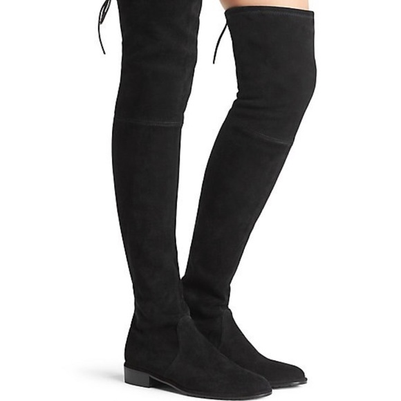 Stuart Weitzman Lowlands Black Suede Size 6.5 - Picture 3 of 16